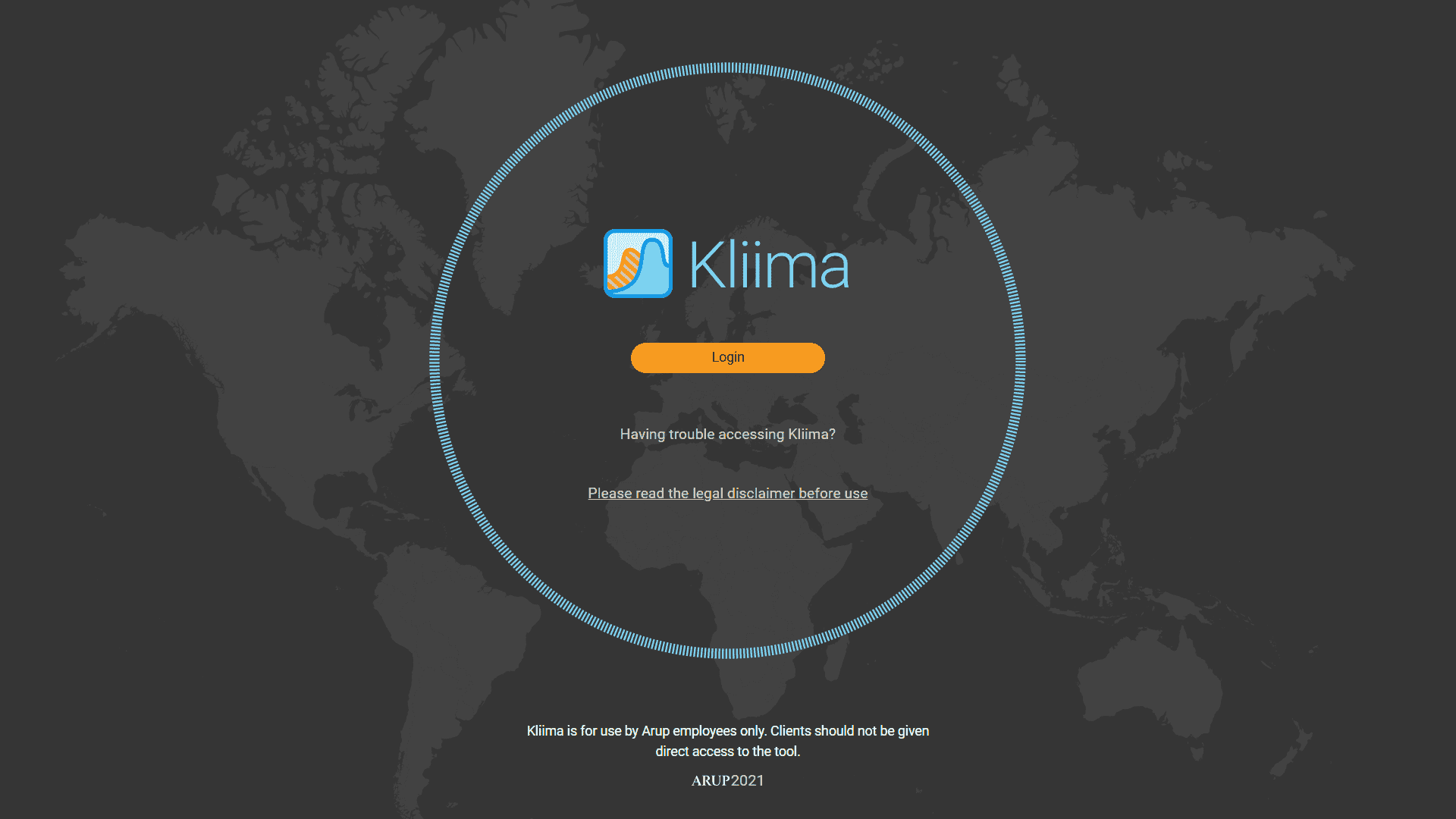 Kliima login page Screenshot